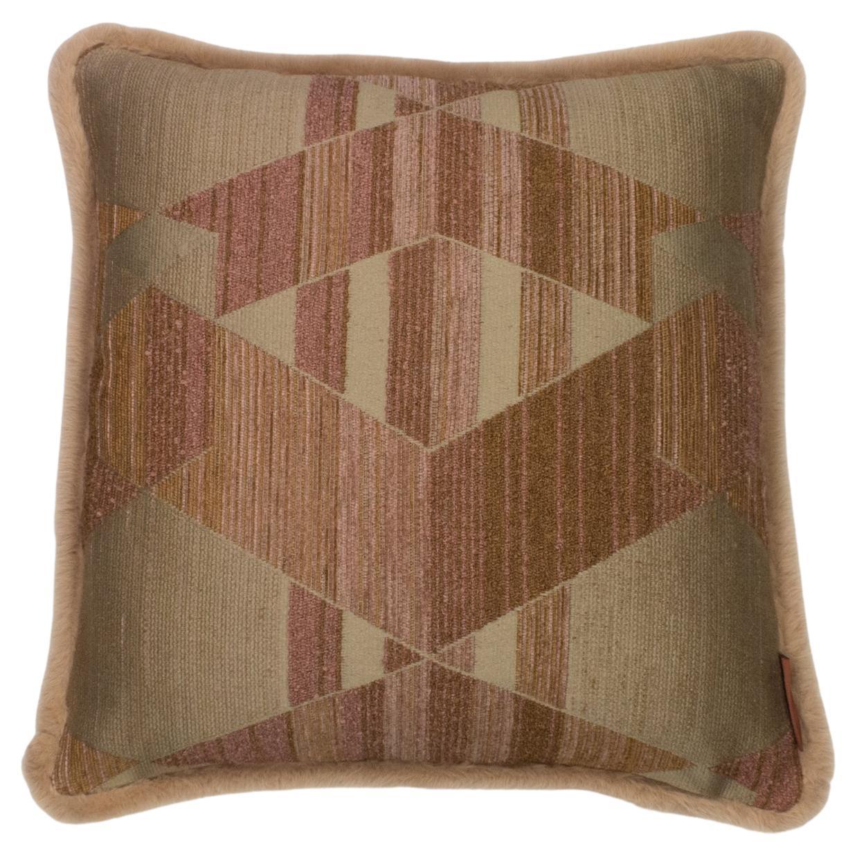 Cushion / Pillow Pattern Supreme Coup De Foudre Rose by Evoution21 For Sale