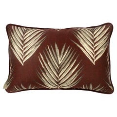 Cushion / Pillow Patterned Bamboo Reverse Leaf Red by Evolution21