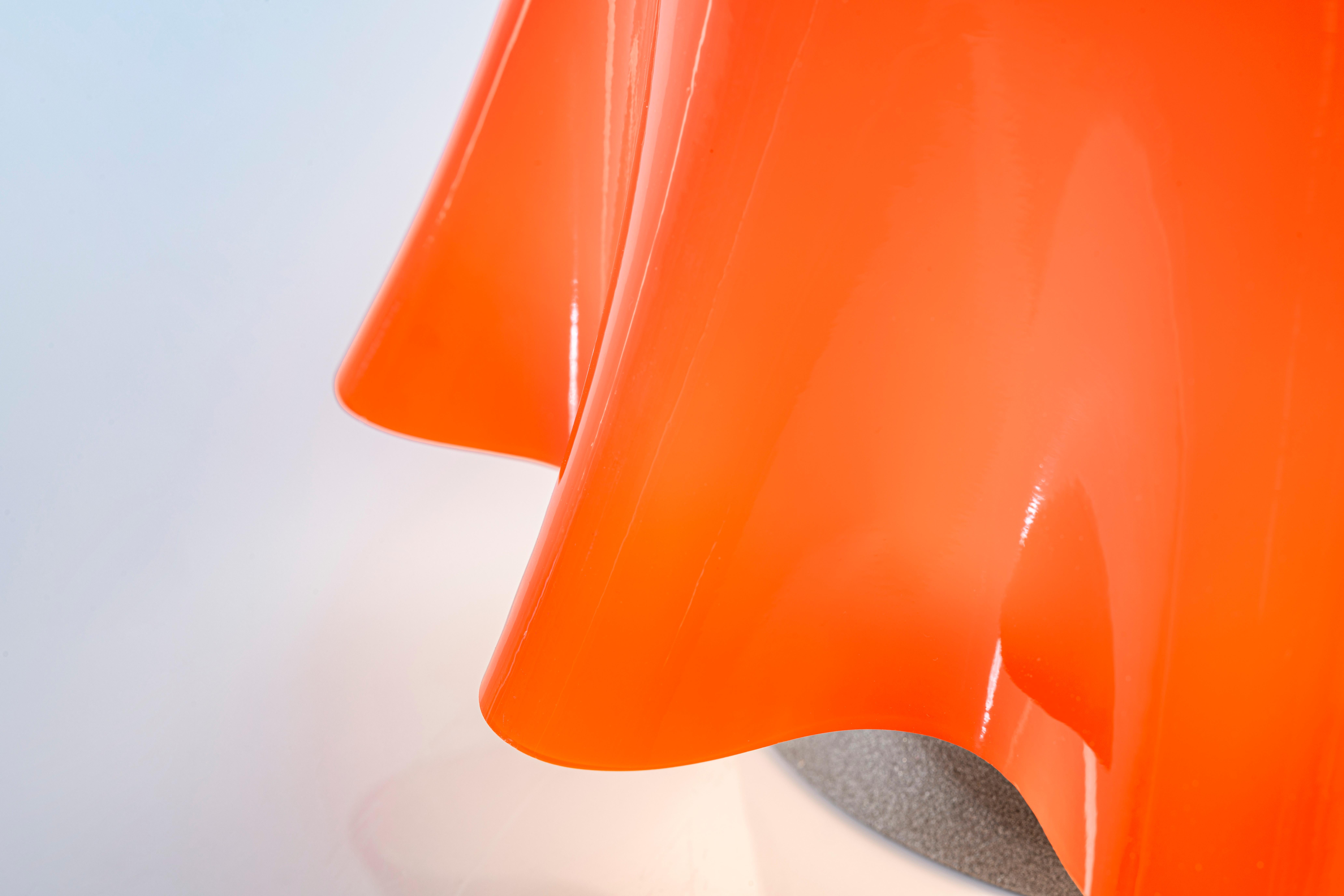 Moderne Lampe Venini orange, rechargeable, gradable, touchable  en vente