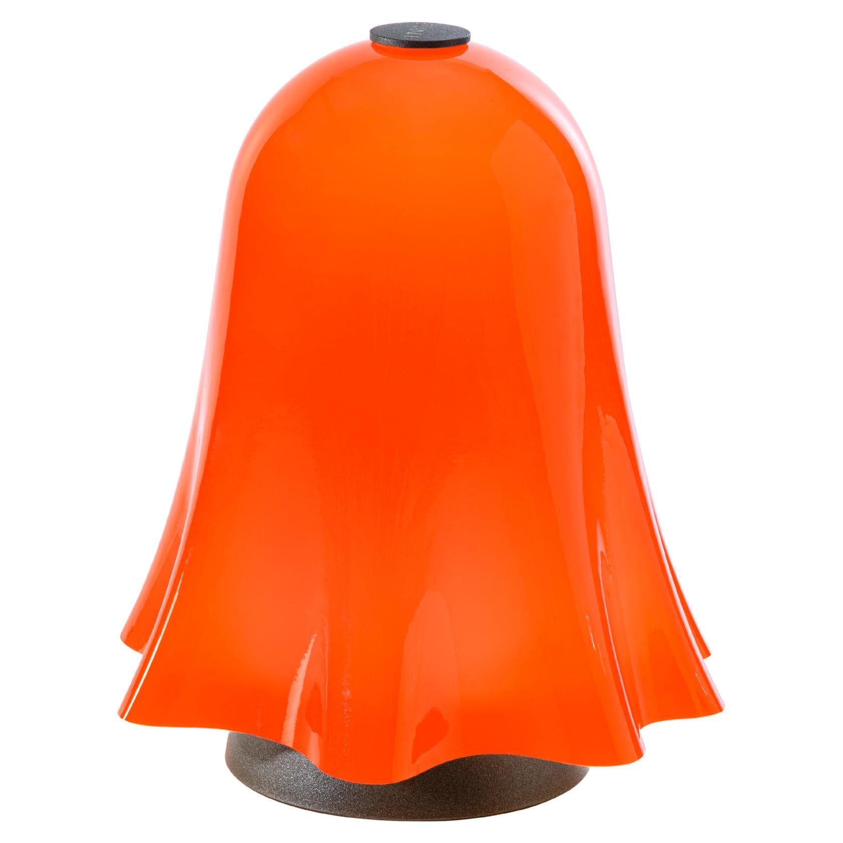 Venini Battery Lamp in Orange, Rechargeable, Dimmerable, Touch  For Sale
