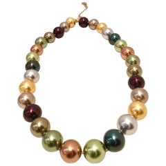 21st Century Faux Pearl Bead Choker Style Necklace By, Kenneth Lane