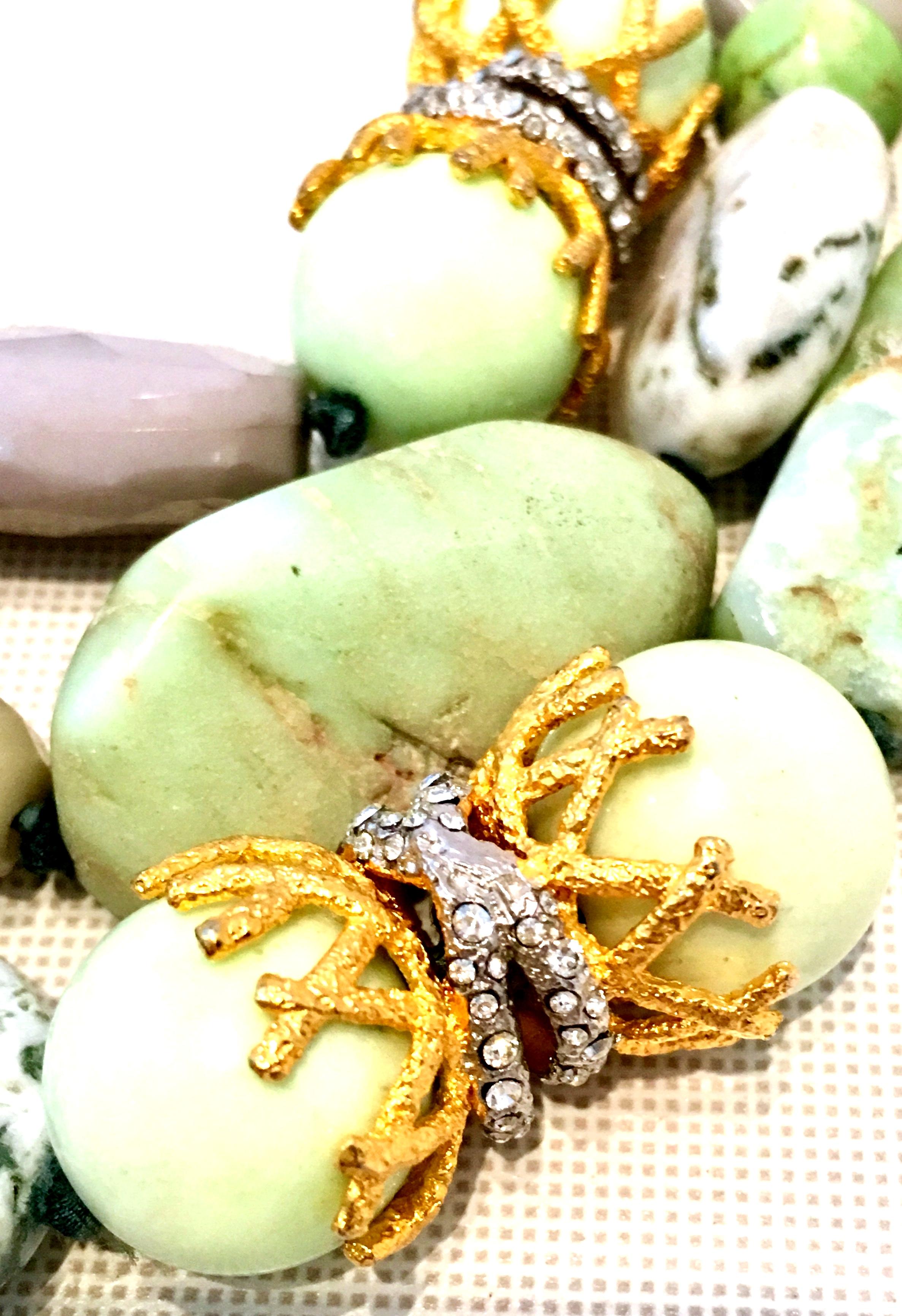 21st Century Faux Pearl & Natural Gemstone  Necklace By, Alexis Bittar 4