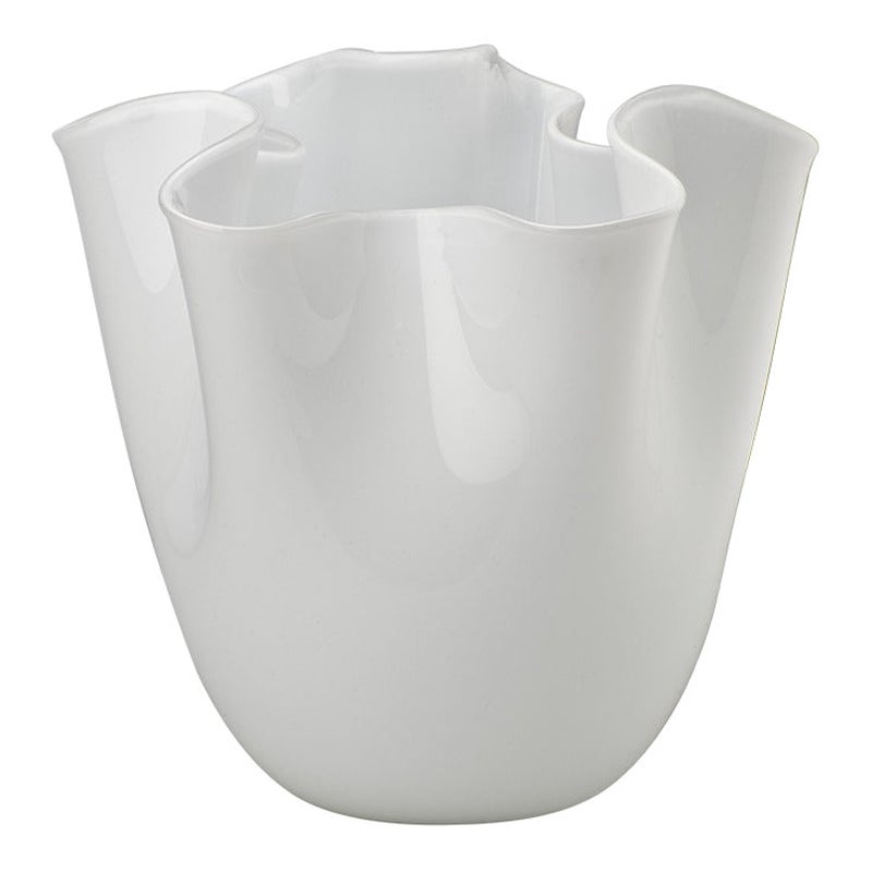 Große Fazzoletto-Vase in Milchweiß von Fulvio Bianconi E Paolo, 21. Jahrhundert im Angebot