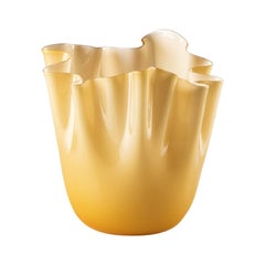 Vase Fazzoletto du 21e siècle en verre moyen ambré de Fulvio Bianconi E Paolo