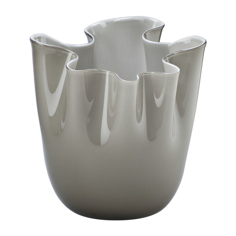 Vase en verre Fazzoletto gris du 21e siècle par Fulvio Bianconi E Paolo en vente