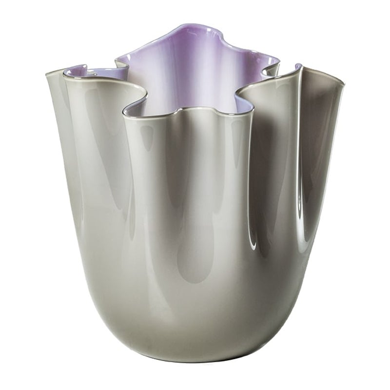 Fazzoletto Medium Vase in Grau/Indigo von Fulvio Bianconi E Paolo, 21. Jahrhundert