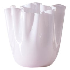 Vase moyen Fazzoletto du 21e siècle en Rosa Cipria de Fulvio Bianconi E Paolo
