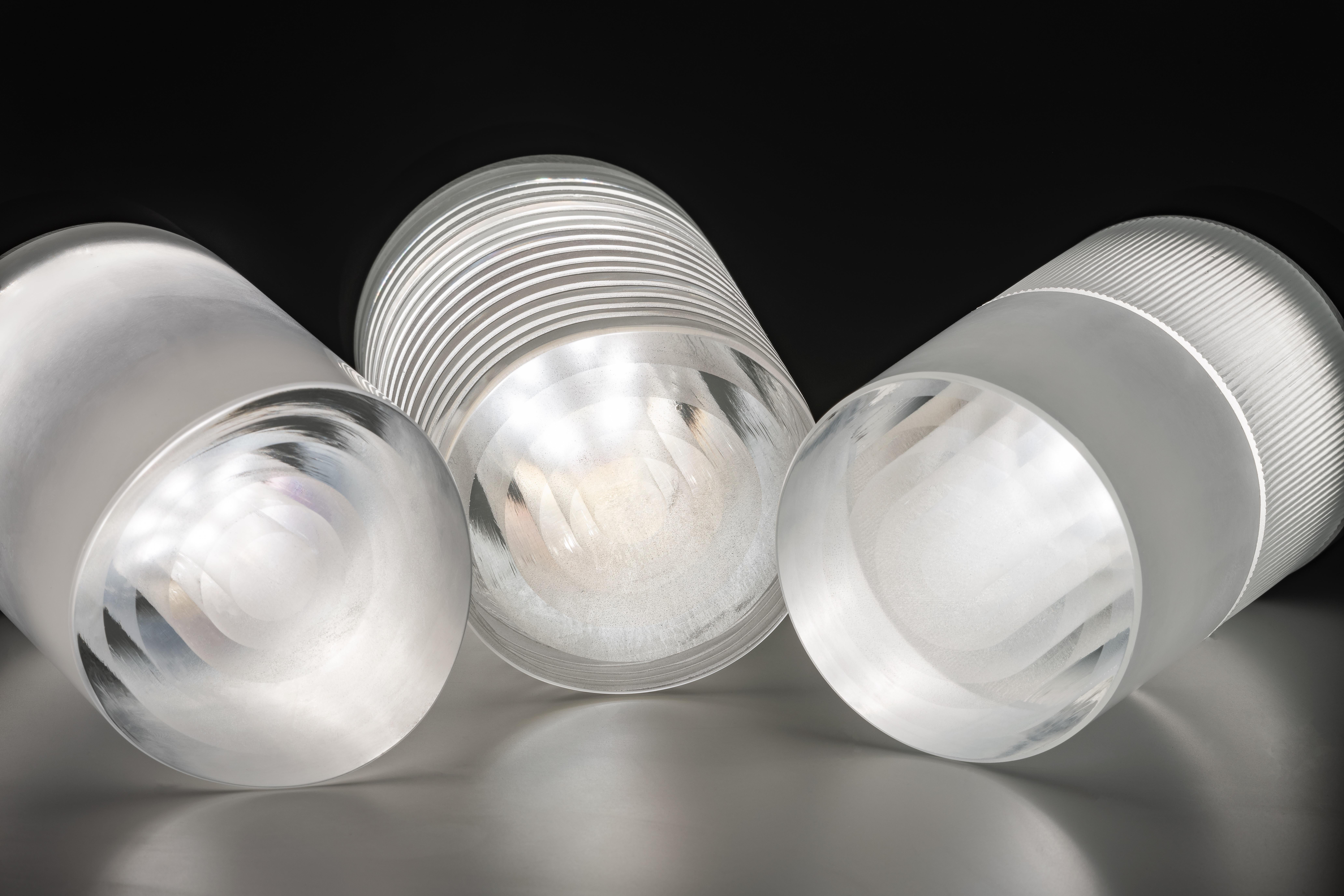21. Jahrhundert 21. Jahrhundert, wiederaufladbare Muranoglas-Lampe, verschiedene Farben, Peri Haute im Angebot 9