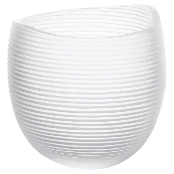 XXI secolo Federico Peri Linae Vaso grande in vetro di Murano colore cristallo
