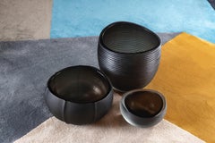 21st Century Federico Peri Linae Medium Vase Murano Glass Deep Blue