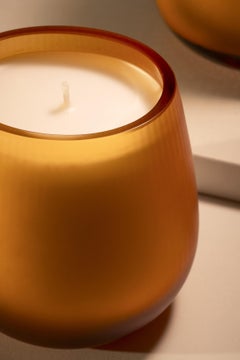 21st Century Federico Peri Stilla Cerae Small Amber Yellow Murano Glass