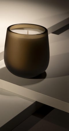 21st Century Federico Peri Stilla Cerae Small Coffee Brown Murano Glass