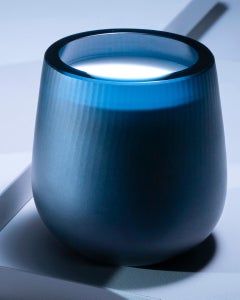 21st Century Federico Peri Stilla Cerae Small Deep Blue Murano Glass