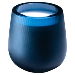 21st Century Federico Peri Stilla Cerae Small Deep Blue Murano Glass
