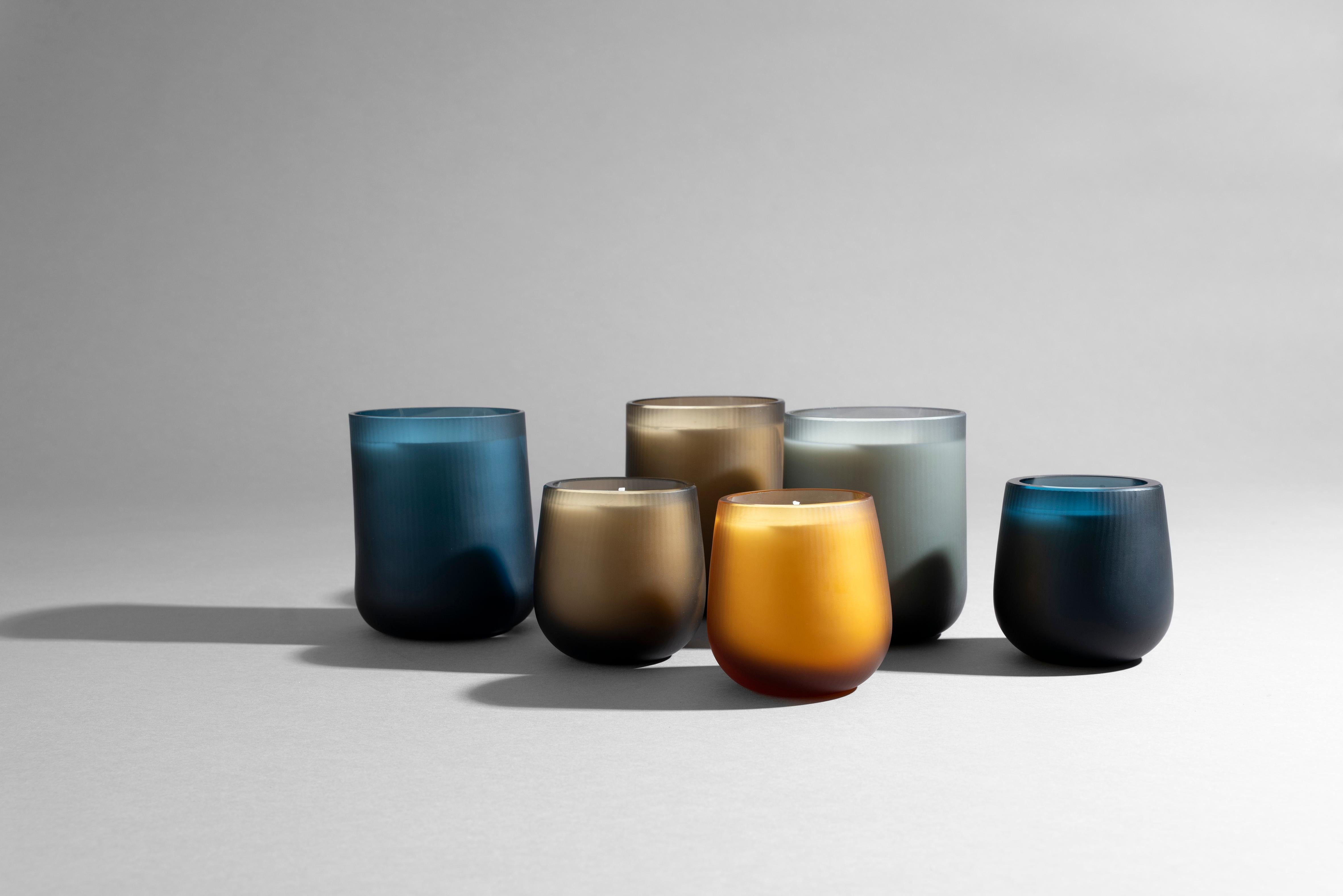 21st Century Federico Peri Stilla Cerae Small Steel Grey Murano Glass in vendita 2