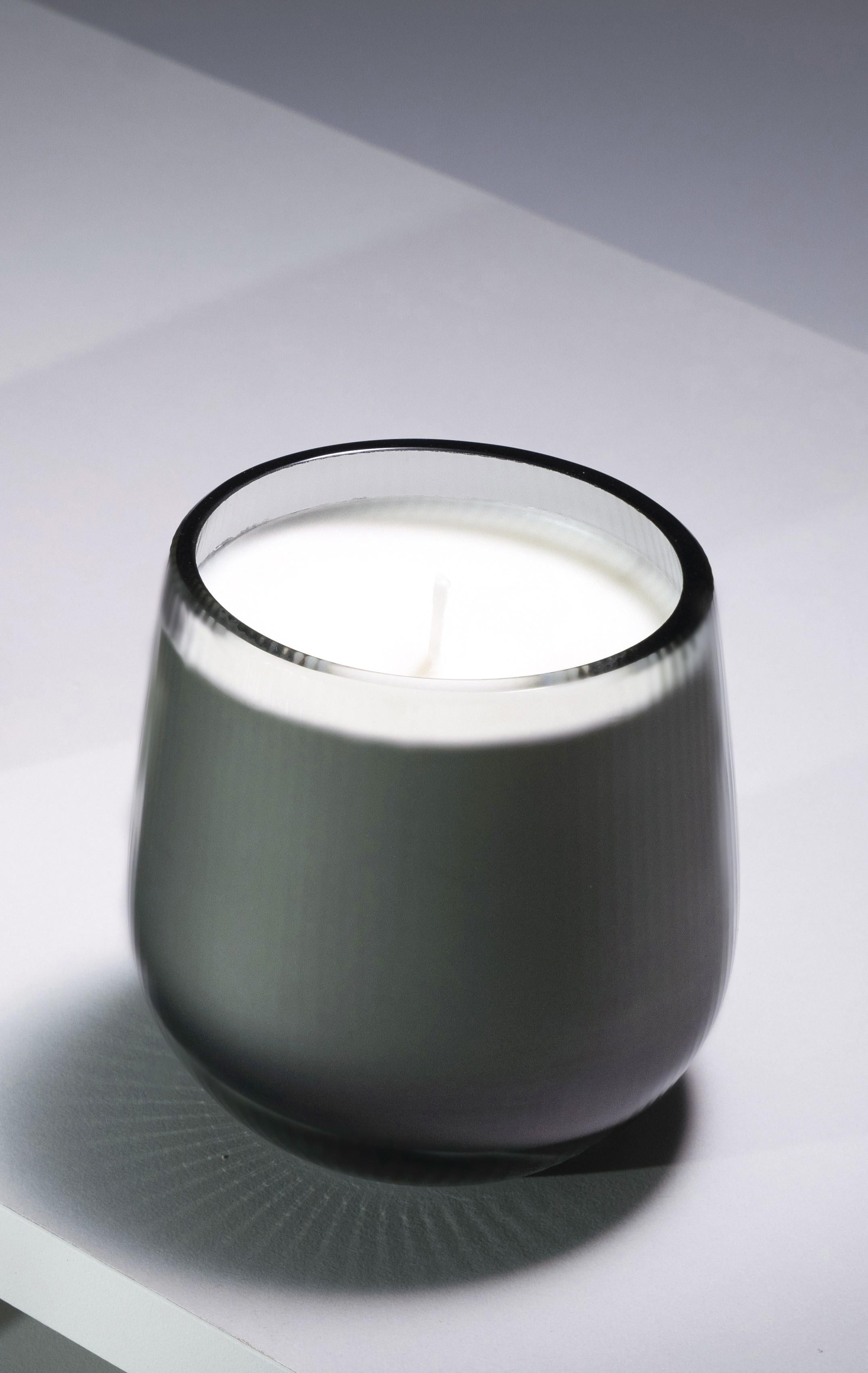 Italian 21st Century Federico Peri Stilla Cerae Small Steel Grey Murano Glass in vendita