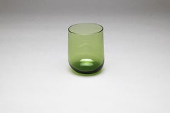 21e siècle Federico Peri Stilla Liquida Moss Green Large 2-Tumblers Murano