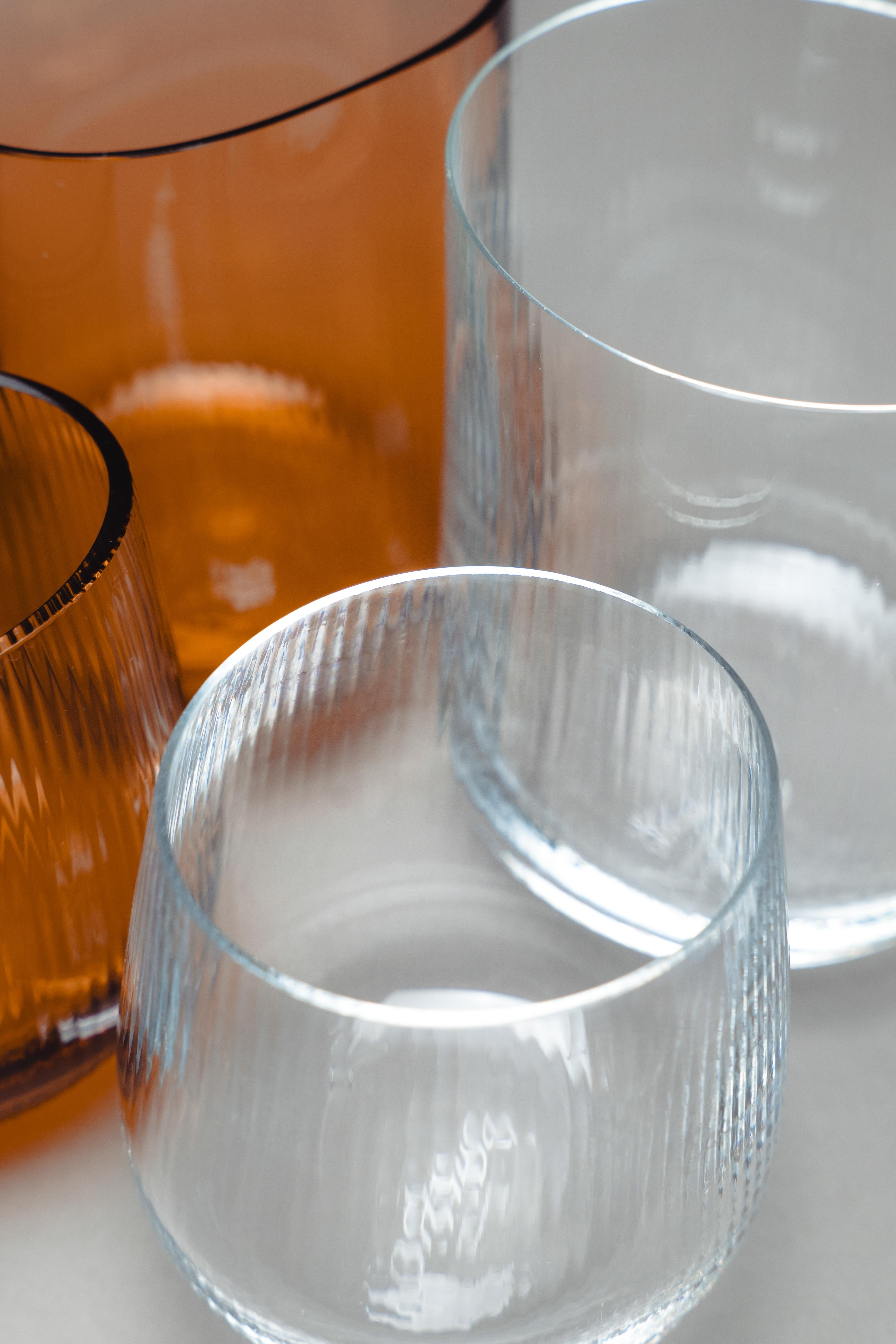 siglo 21 Federico Peri Stilla Liquida Musgo Verde Grande 2-Tumblers Murano Contemporáneo en venta