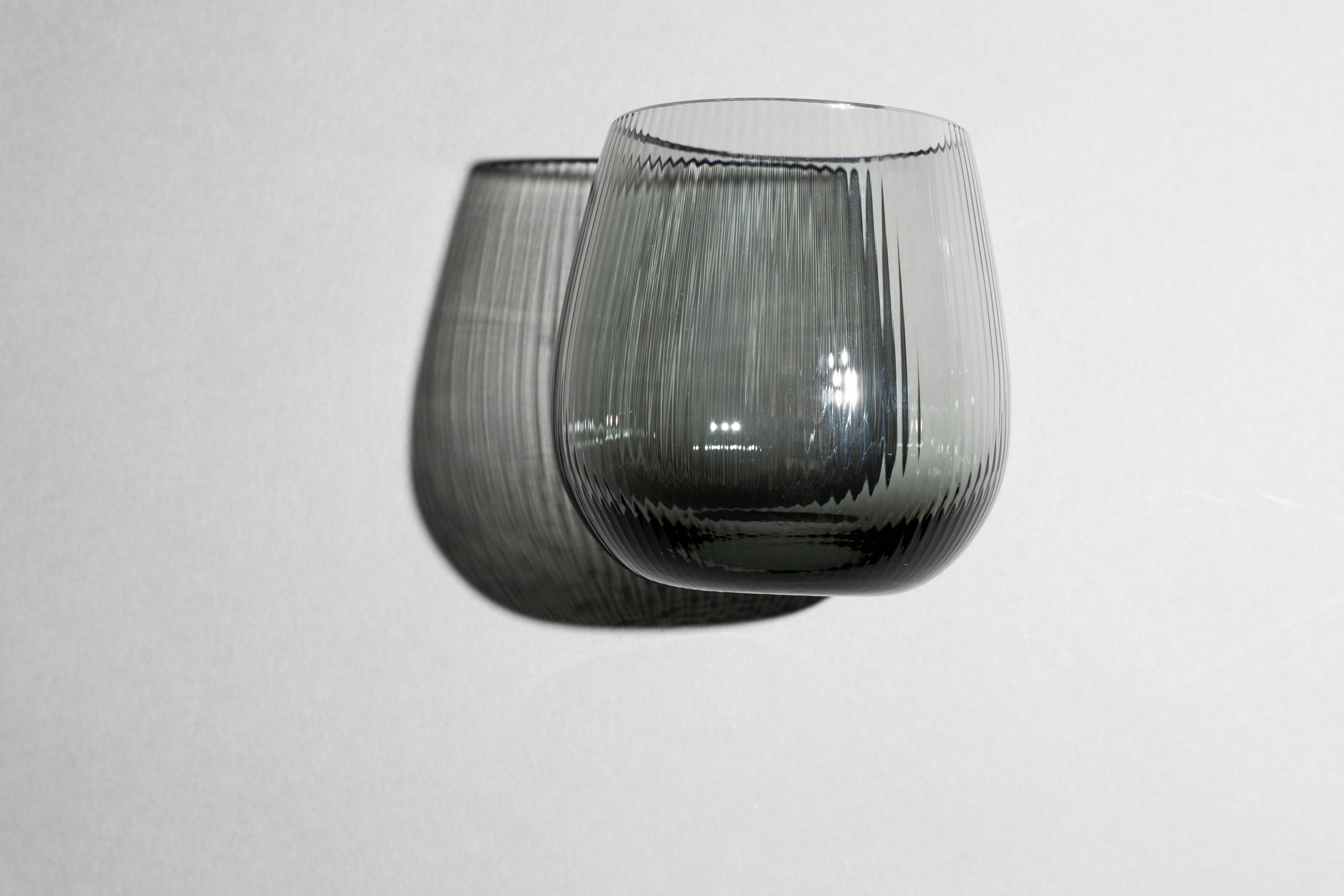 siglo XXI Federico Peri Stilla Liquida Vasos Pequeños Cristal de Murano -Juego de 6 piezas en venta 7
