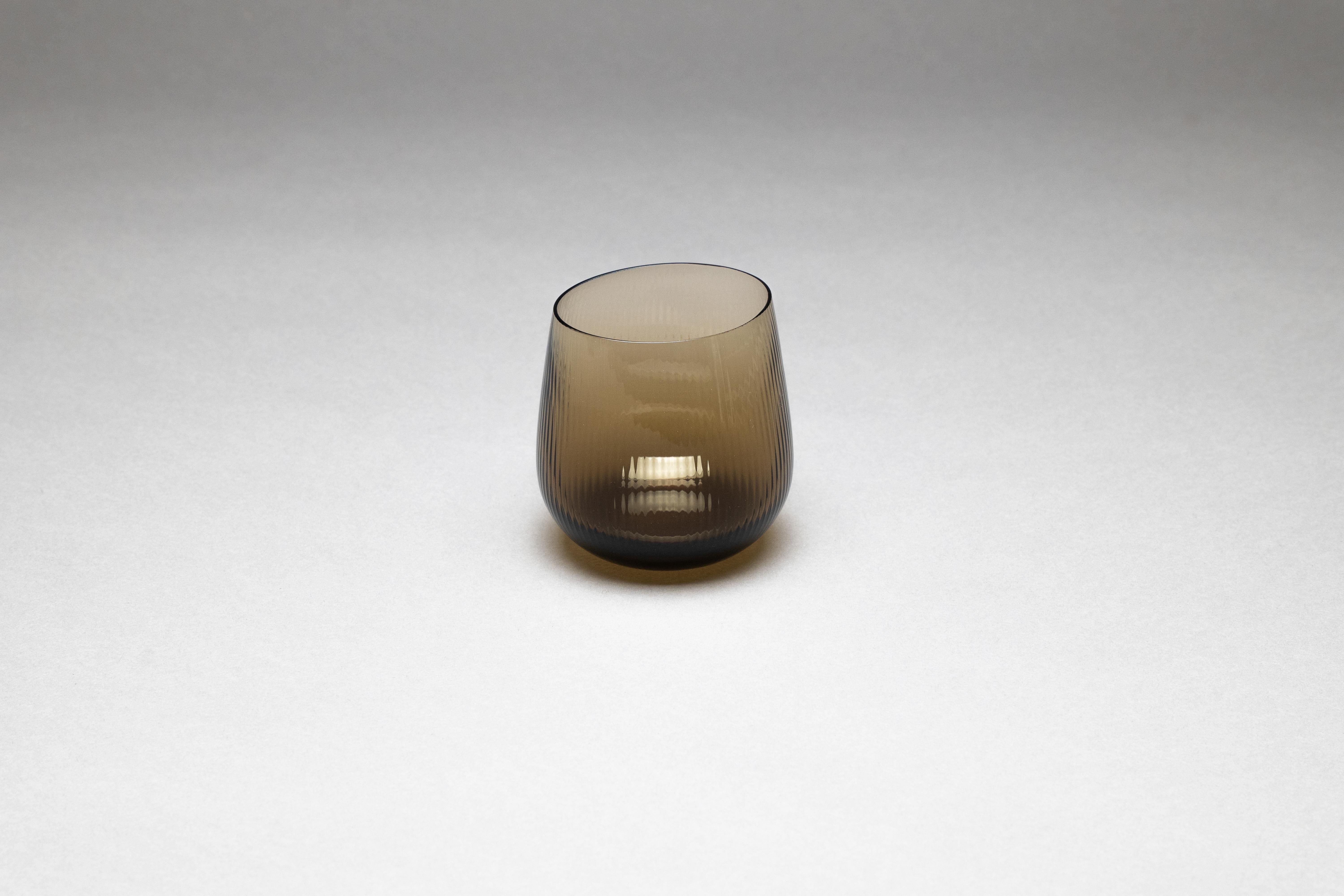 siglo XXI Federico Peri Stilla Liquida Vasos Pequeños Cristal de Murano -Juego de 6 piezas Contemporáneo en venta