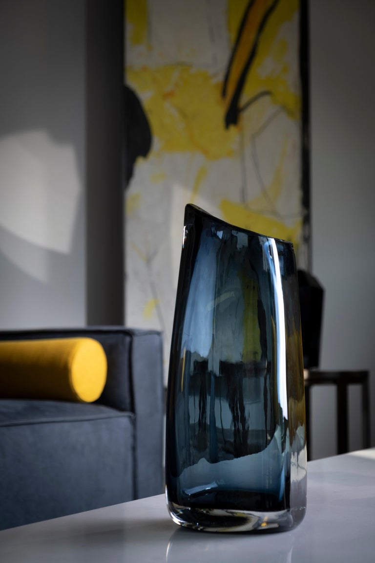 Italian 21st Century Federico Peri Trapezio Large Vase Murano Glass Various Colors For Sale