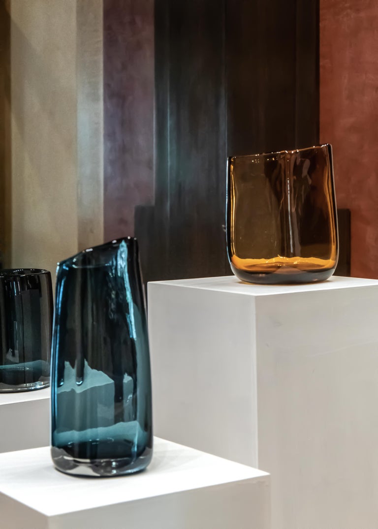 21st Century Federico Peri Trapezio Large Vase Murano Glass Various Colors In New Condition For Sale In Brembate di Sopra (BG), IT