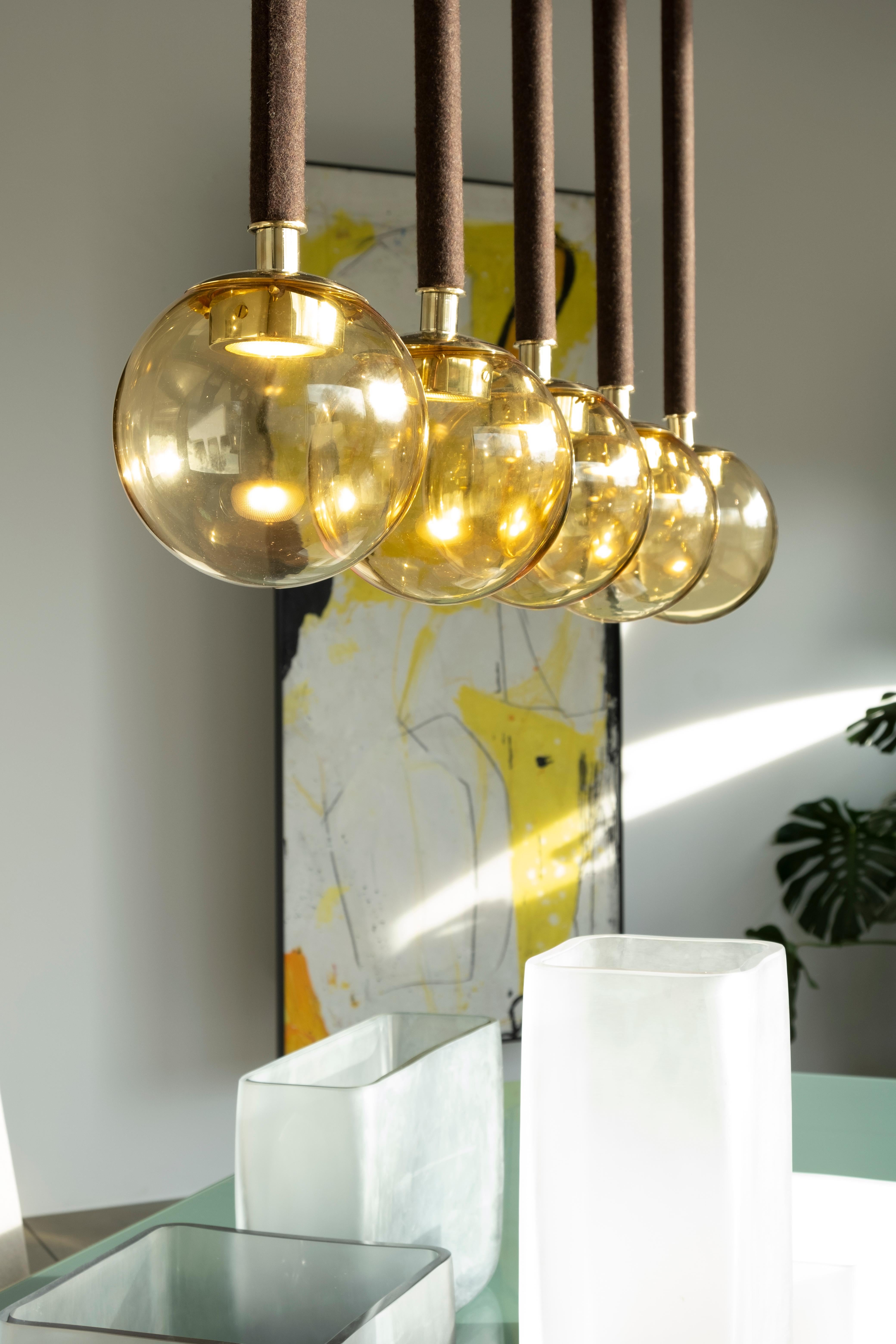 21st Century Filippo Feroldi Suspension Lamps Murano Glass Brass Various Colors In New Condition For Sale In Brembate di Sopra (BG), IT