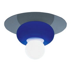 Lampe encastre Firenze du 21e sicle en cristal/sapphire d'Ettore Sottsass