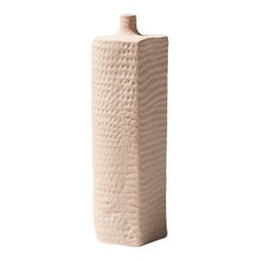 21st Century Flat Side Pink Matt Vase by Ceramica Gatti, designer A. Anastasio