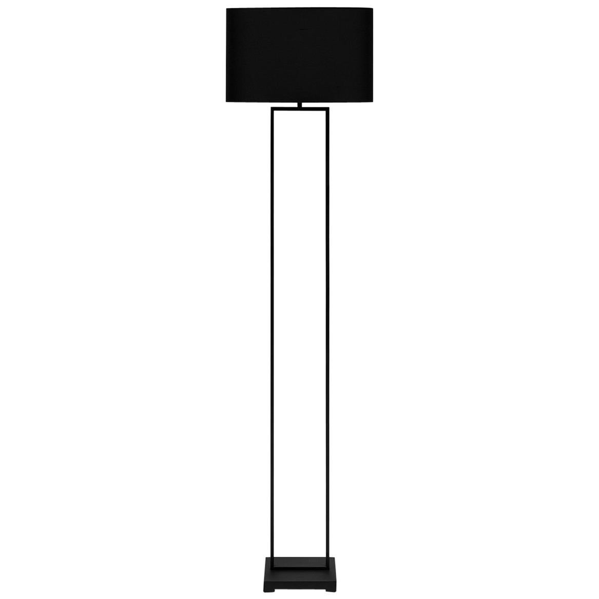 21st Century floor lamp Modern metal Charcoal Black Silk