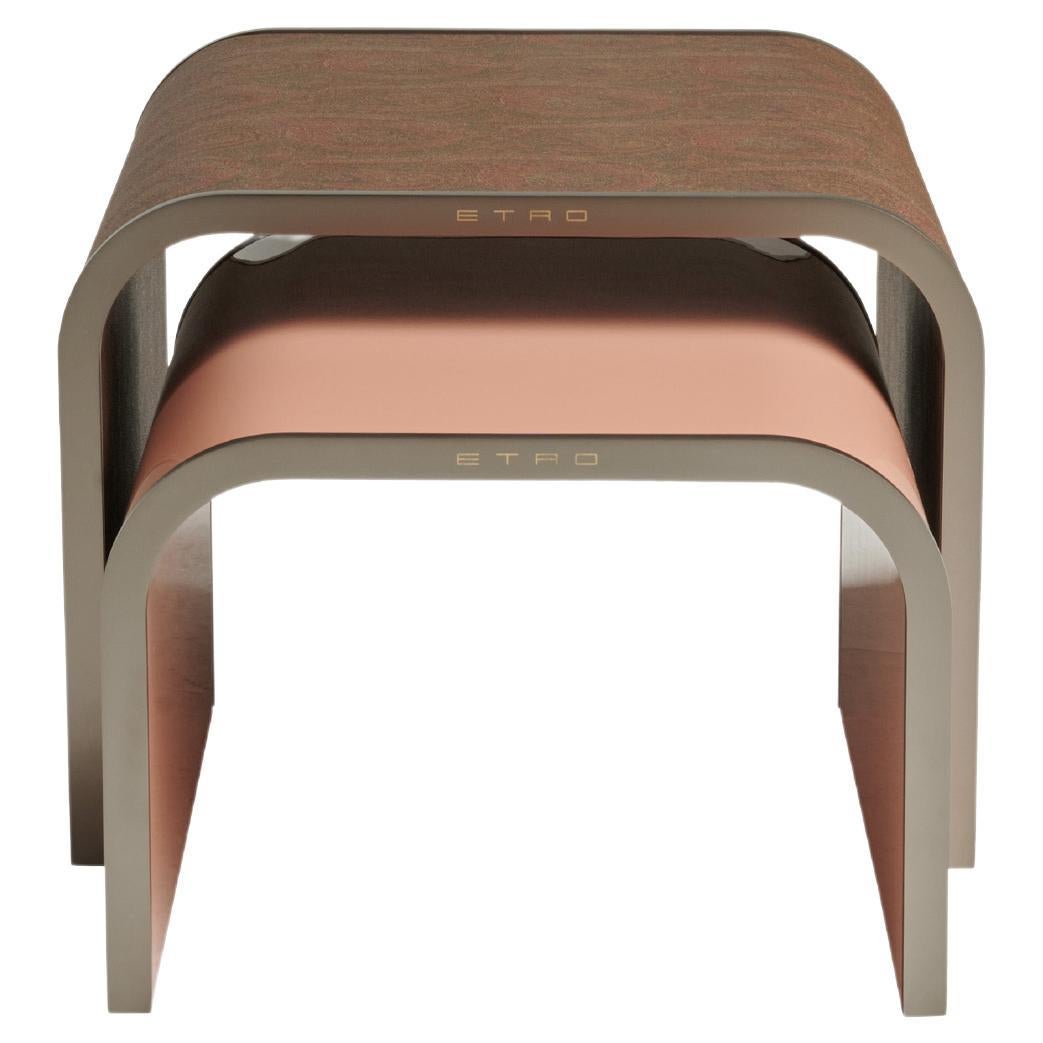 21st Century Fly Over Side Table in Coated Fabric by Etro Home Interiors For Sale