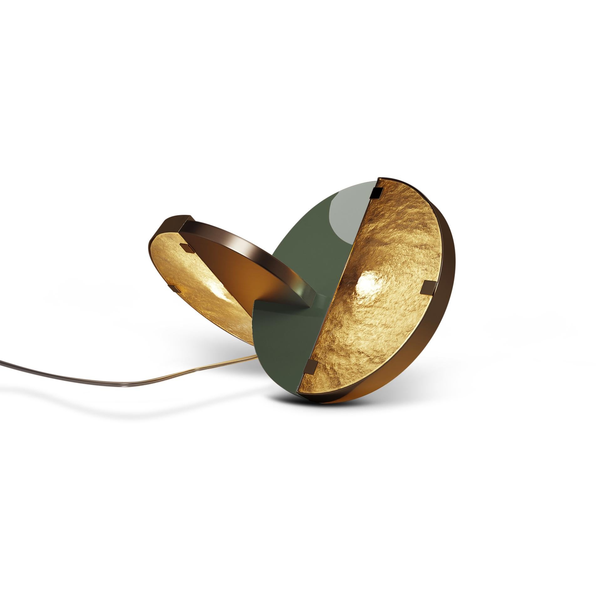 21st Century Fly Table Lamp Brass Artisanal Glass For Sale 1