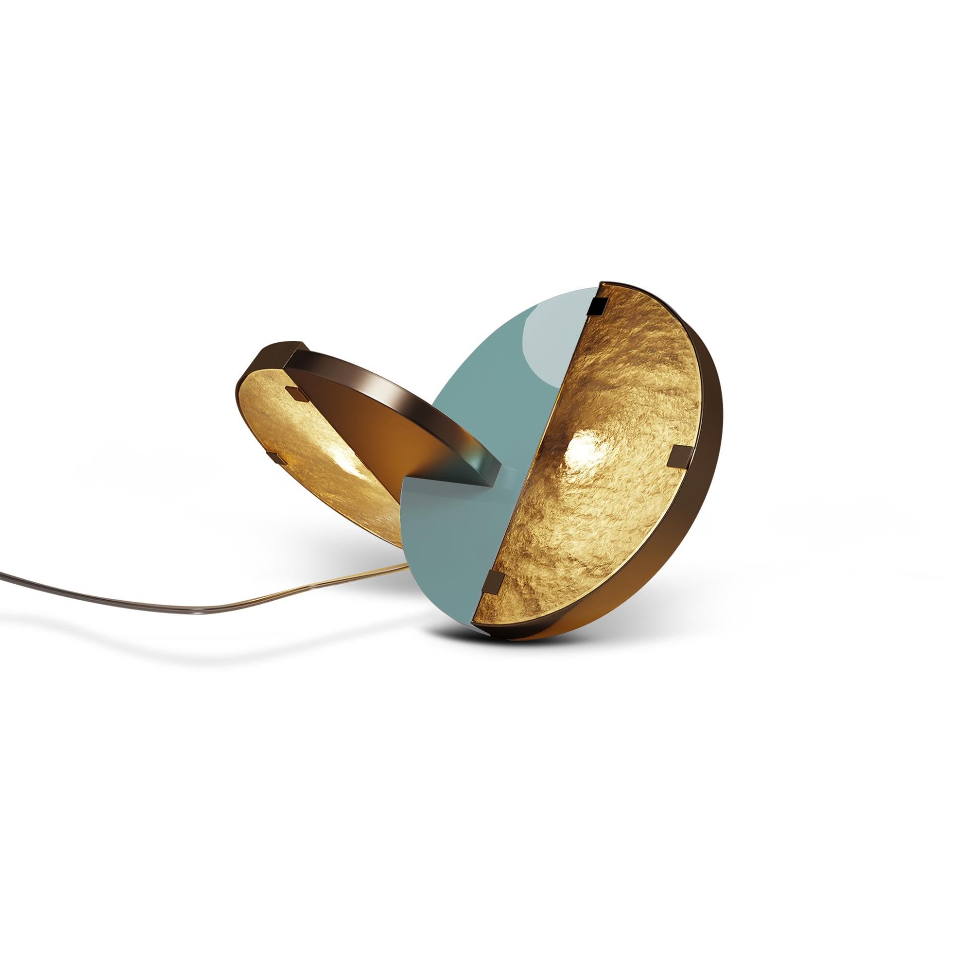 21st Century Fly Table Lamp Brass Artisanal Glass For Sale 3