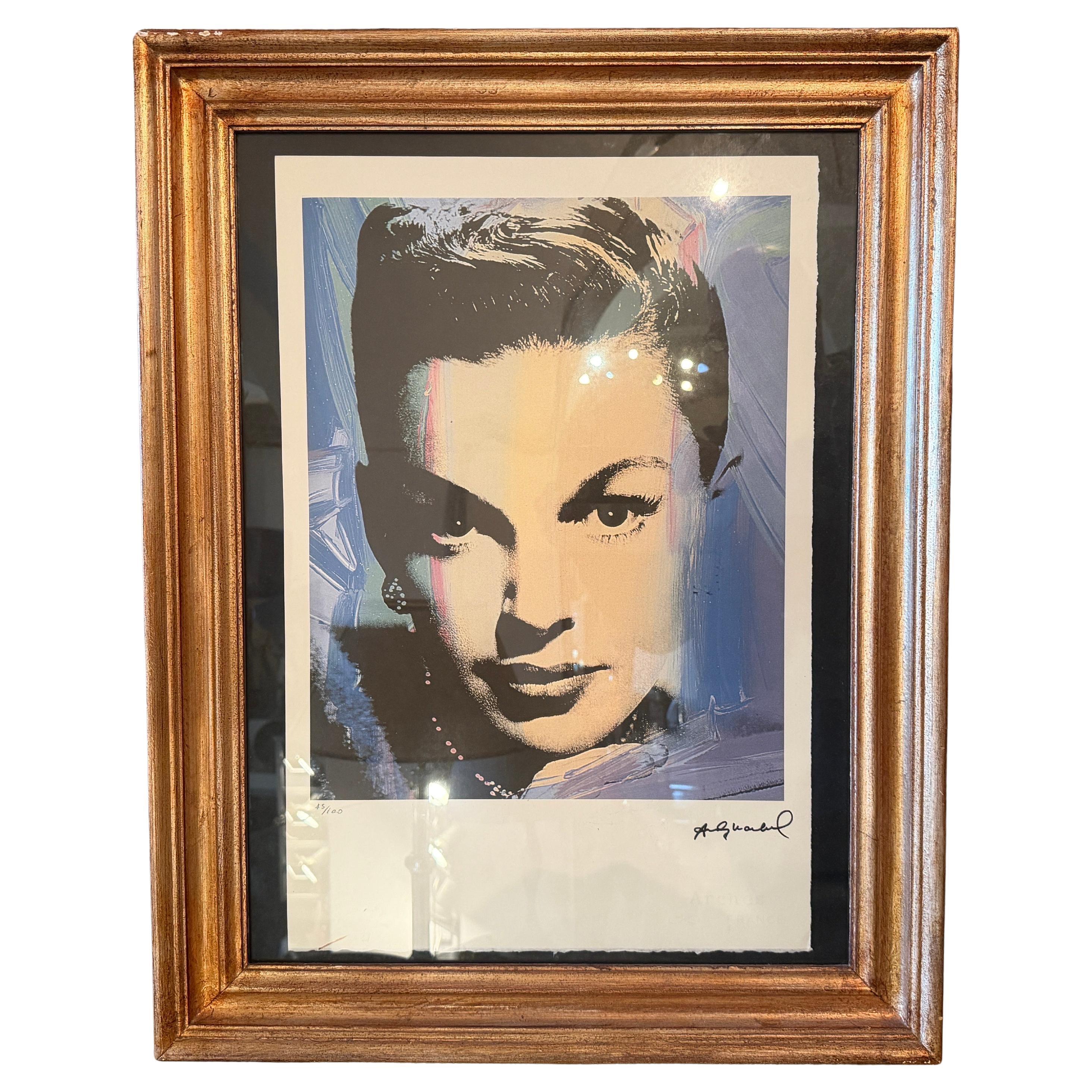 Gerahmte Pop-Art-Lithografie „21st Century“ (45/100) von A. Warhol mit Judy Garland im Angebot