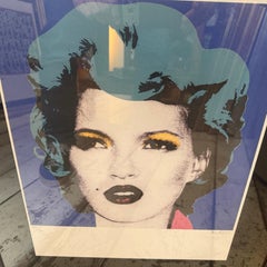 21st Century Framed Kate Moss 30/60 Numbered Lithography by Banksy