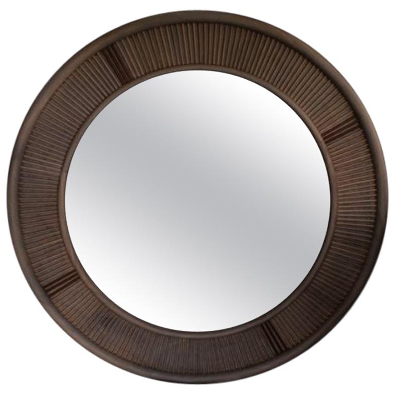 21st Century Francis Mirror Walnut Wood For Sale