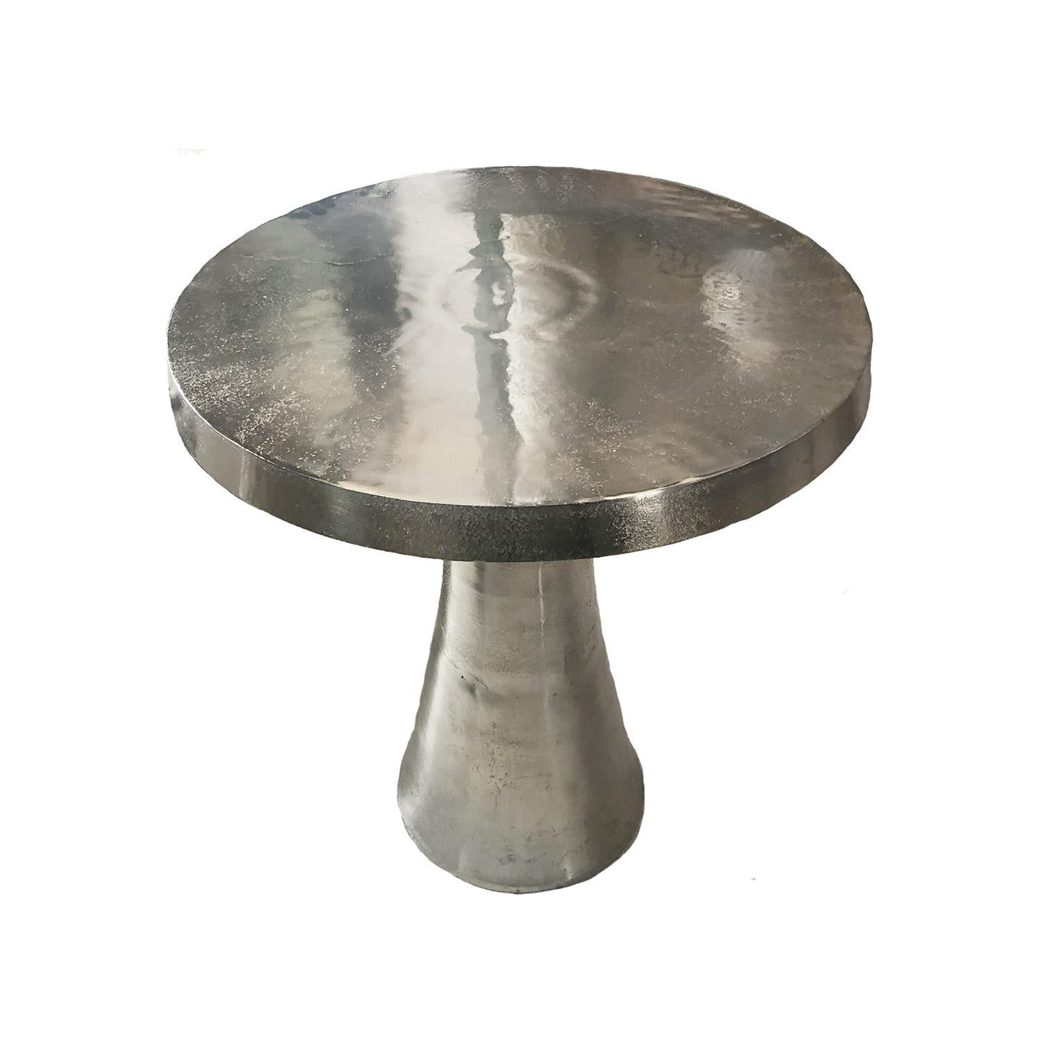 Mid-Century Modern Table d'appoint Anna Nickel du 21e siècle - Petite table de canapé ronde en vente