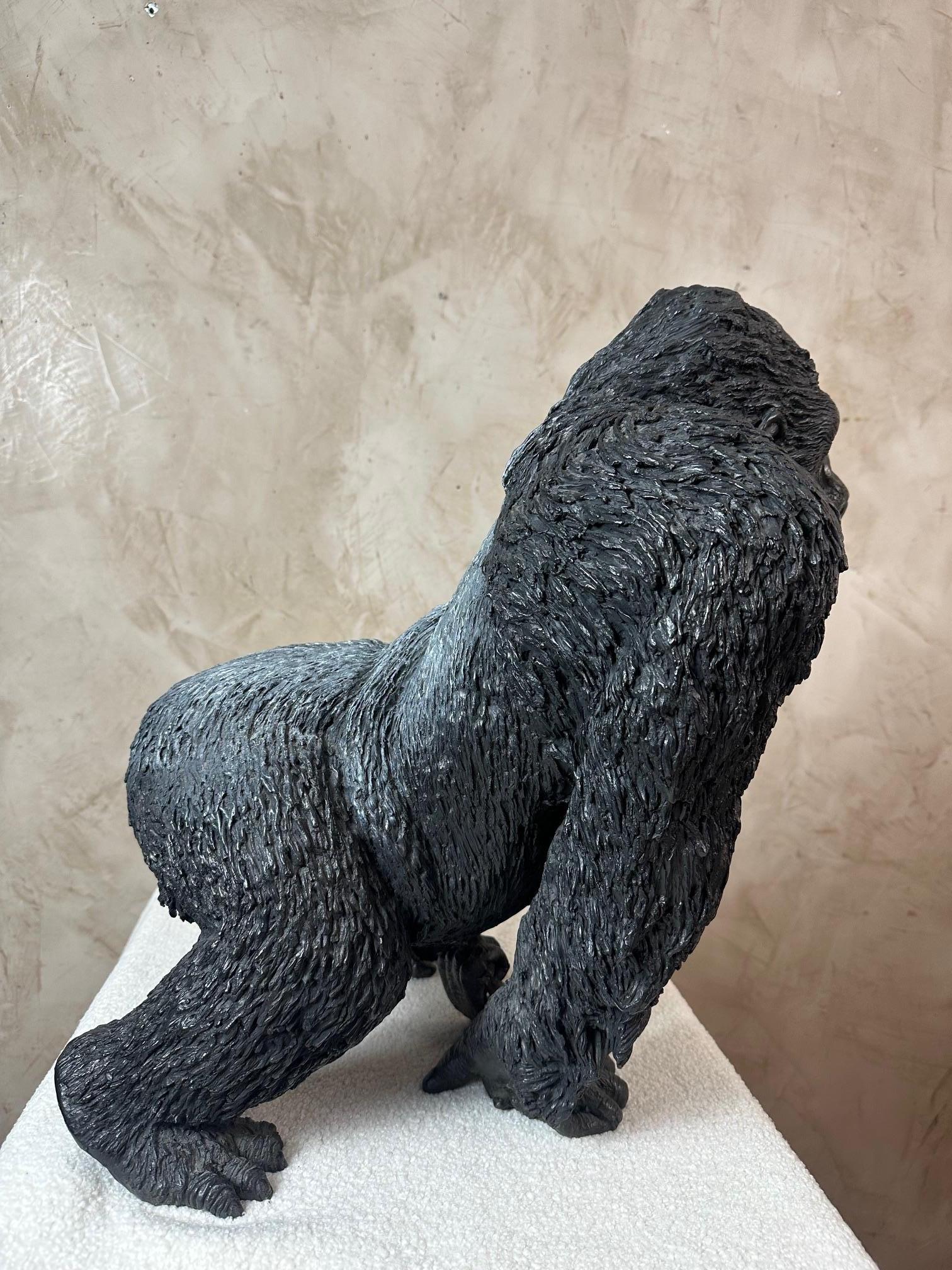 Scultura in bronzo di gorilla francese del XXI secolo di Bernard & Arnaud Bessoud in vendita 1