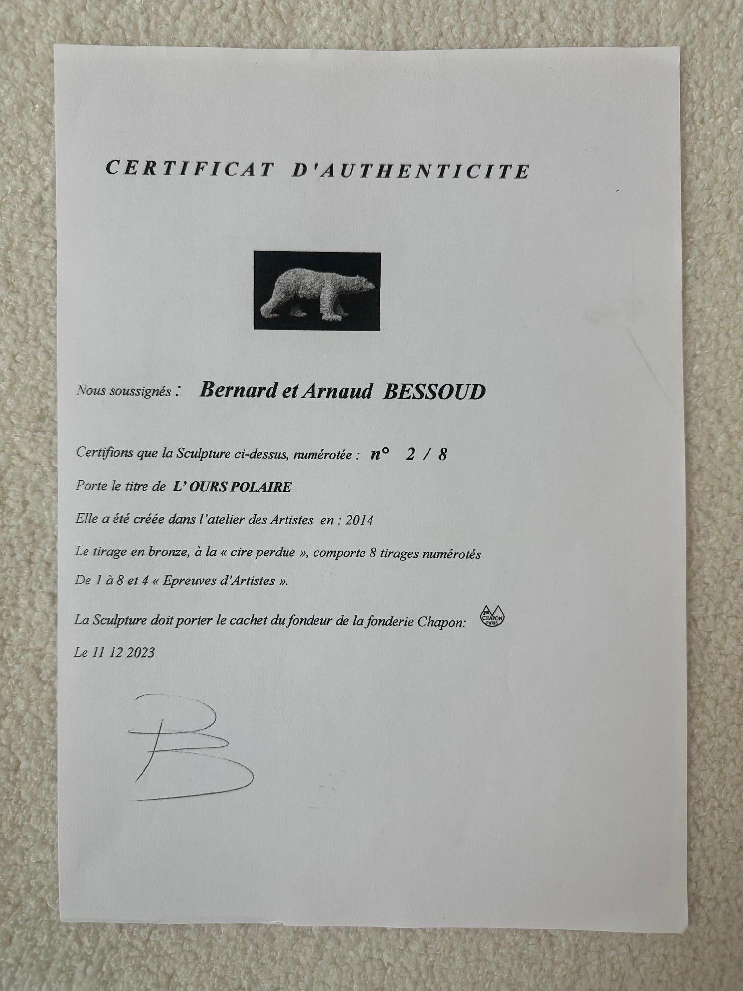 Scultura in bronzo di orso polare francese del XXI secolo di Bernard & Arnaud Bessoud in vendita 13