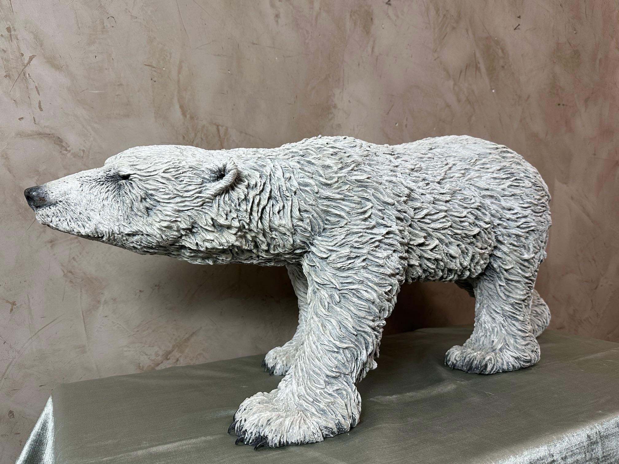 Francese Scultura in bronzo di orso polare francese del XXI secolo di Bernard & Arnaud Bessoud in vendita