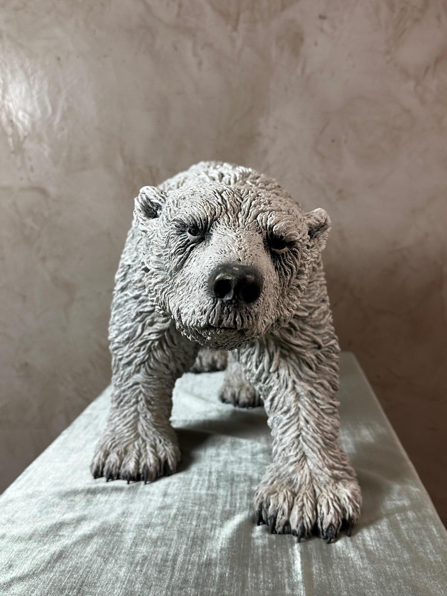 Bronzo Scultura in bronzo di orso polare francese del XXI secolo di Bernard & Arnaud Bessoud in vendita