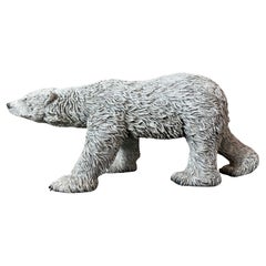 Sculpture en bronze du 21e siècle de Bernard & Arnaud Bessoud représentant un ours polaire