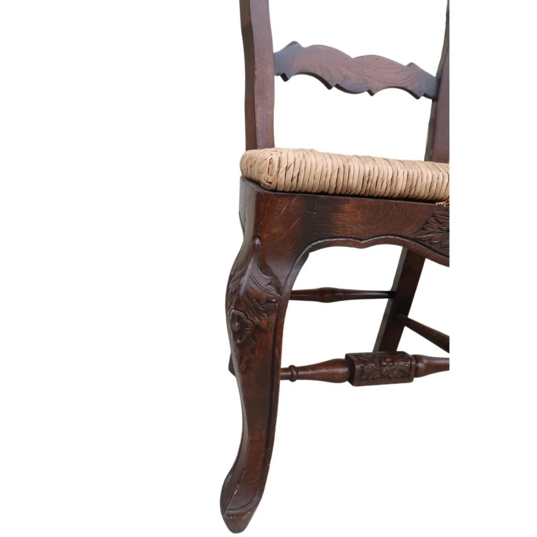 21st Century French Ladderback Dining Chair In Excellent Condition In Alpharetta, GA