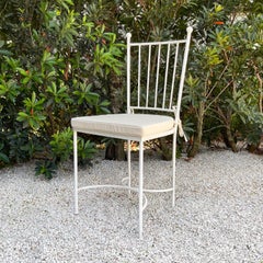 Französischer schmiedeeiserner Beistellstuhl Cecile aus dem 21. Jahrhundert