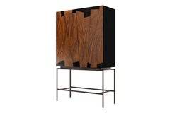 Meuble de rangement Frida du 21e siècle, bois de rose et marqueterie de frêne, fabriqué en Italie par Hebanon