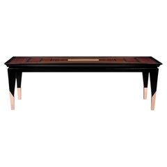 21st Century Frida Inlaid Table in Rosewood and Mother-of-pearl, Made in Italy
