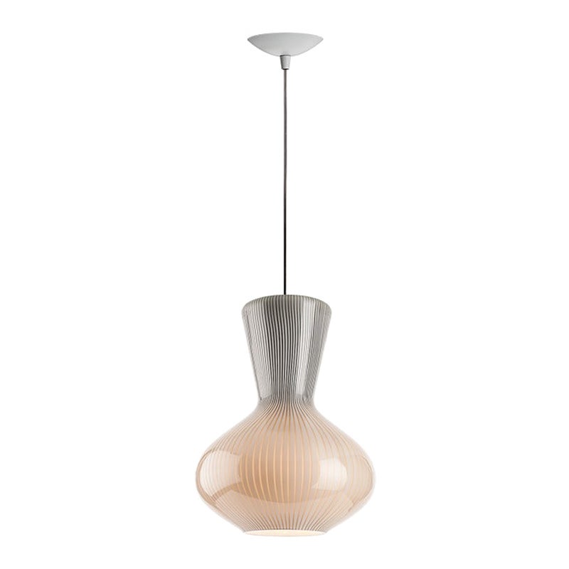21st Century Fungo Pendant Light in Grey/Milk-White by Massimo Vignelli For Sale
