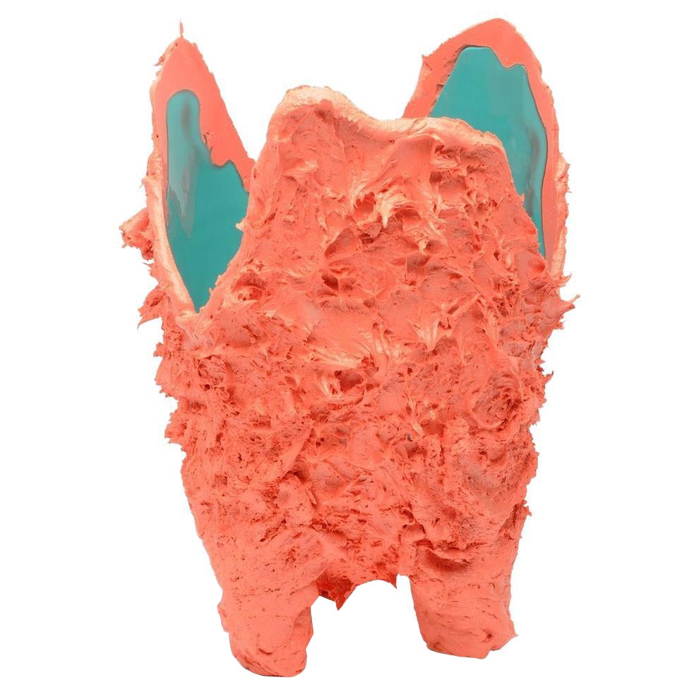 21. Jahrhundert Gaetano Pesce Lava M Vase Harz Matt Ocean Matt Dark Salmon im Angebot