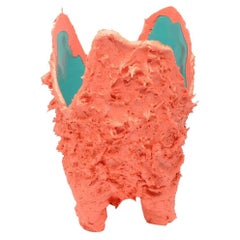 21. Jahrhundert Gaetano Pesce Lava M Vase Harz Matt Ocean Matt Dark Salmon