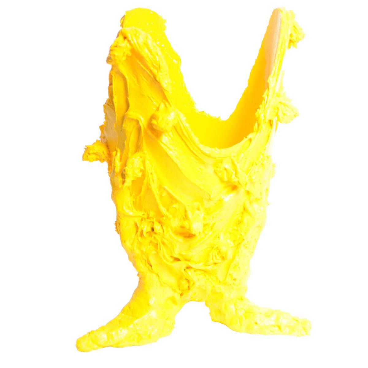 21e siècle - Vase en résine jaune citron spécial de Gaetano Pesce Neuf - En vente à barasso, IT